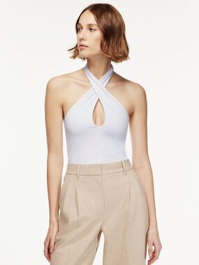 Aritzia Wilfred Bay Top •  Crisscross Halter Keyhole Tank Top - Women